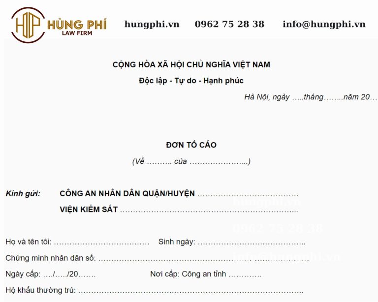 Thủ tục tố cáo