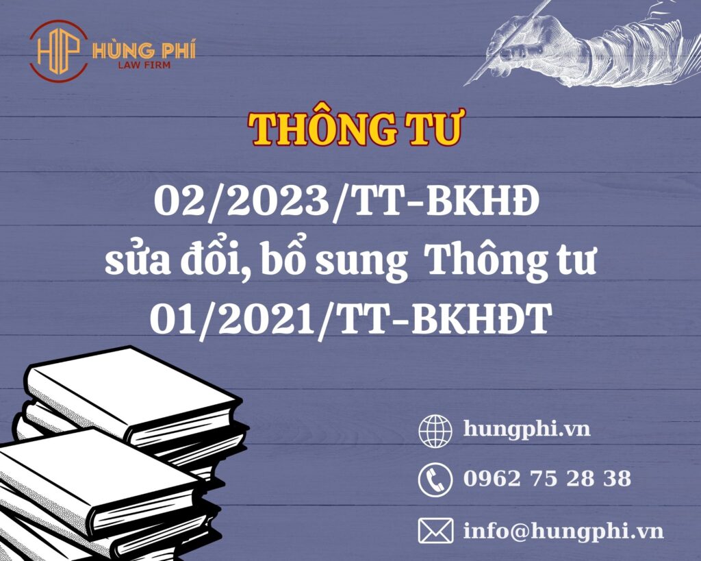 Thông tư 02-2023-TT-BKHĐ sửa đổi Thông tư 01-2021-TT-BKHĐT