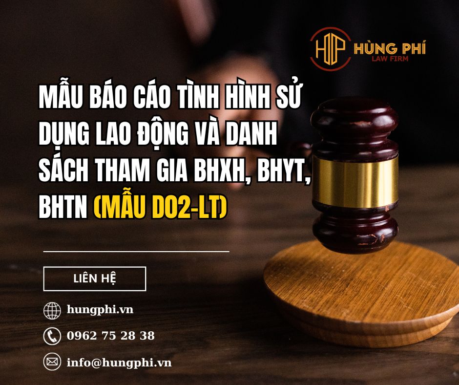Mẫu báo cáo tình hình sử dụng lao động và danh sách tham gia BHXH, BHYT, BHTN (Mẫu D02-LT)