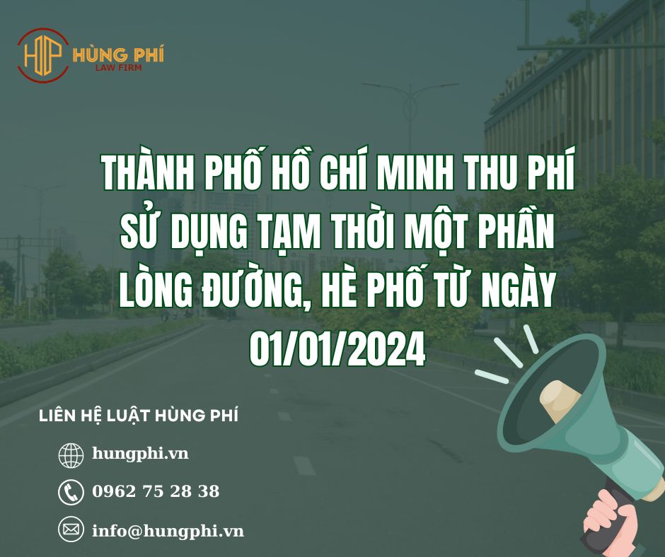 Tp. Hồ Chí Minh thu phí sử dụng tạm thời lòng đường, hè phố từ ngày 01-01-2024