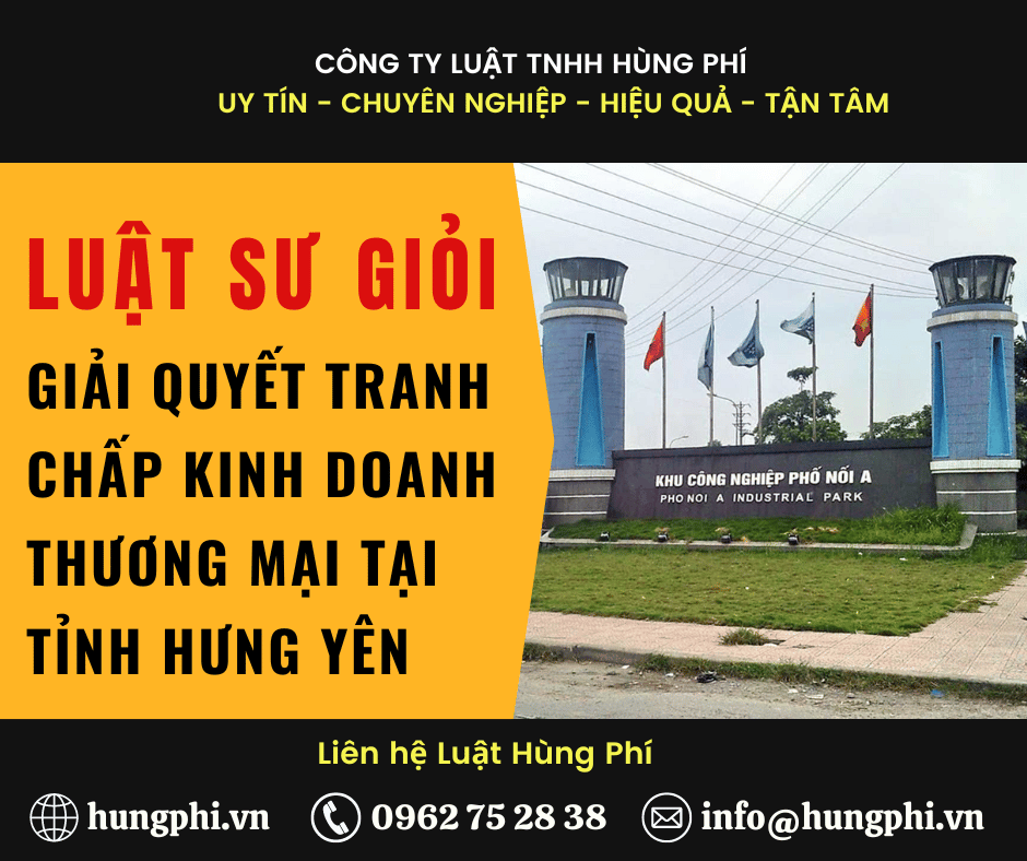 Luật sư tại Hưng Yên, Luật sư giải quyết tranh chấp kinh doanh thương mại tại Hưng Yên
