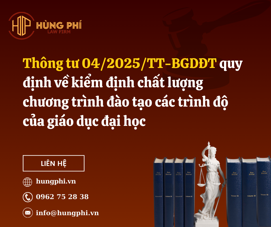 Thông tư 04/2025/TT-BGDĐT quy định về kiểm định chất lượng chương trình đào tạo các trình độ của giáo dục đại học