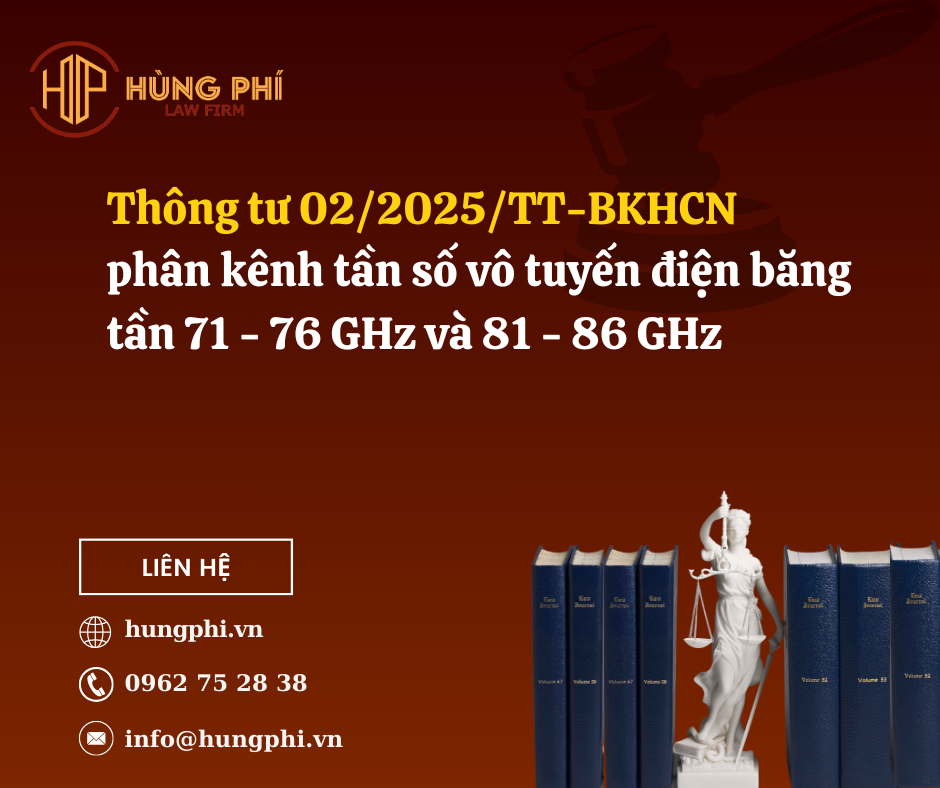 Thông tư 02/2025/TT-BKHCN phân kênh tần số vô tuyến điện băng tần 71 - 76 GHz và 81 - 86 GHz