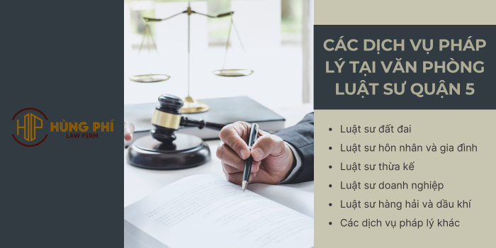Các dịch vụ pháp lý tại Văn phòng Luật sư Quận 5