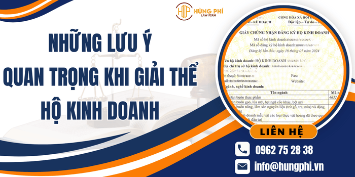 Những lưu ý quan trọng khi giải thể Hộ kinh doanh