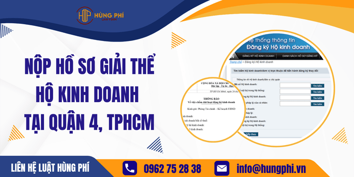 Nộp hồ sơ giải thể Hộ kinh doanh tại Quận 4, Thành phố Hồ Chí Minh