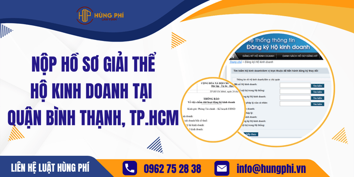 Nộp hồ sơ giải thể Hộ kinh doanh tại Quận Bình Thạnh, Thành phố Hồ Chí Minh