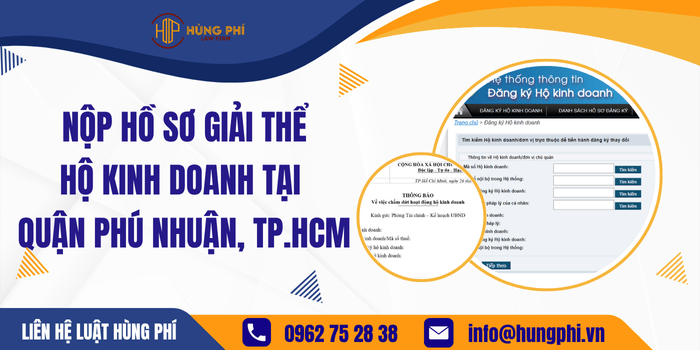Nộp hồ sơ giải thể Hộ kinh doanh tại Quận Phú Nhuận, Thành phố Hồ Chí Minh