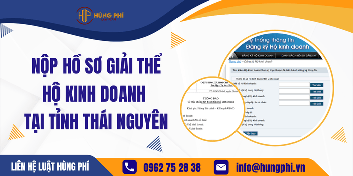 Nộp hồ sơ giải thể Hộ kinh doanh tại Thái Nguyên