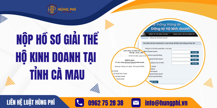 Nộp hồ sơ giải thể Hộ kinh doanh tại Tỉnh Cà Mau