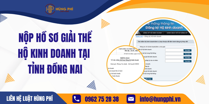Nộp hồ sơ giải thể Hộ kinh doanh tại Tỉnh Đồng Nai