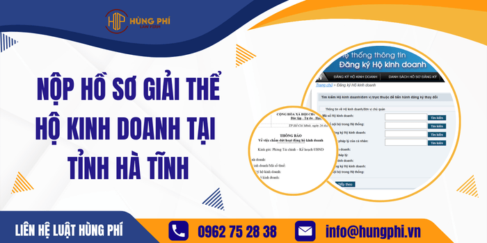 Nộp hồ sơ giải thể Hộ kinh doanh tại Tỉnh Hà Tĩnh