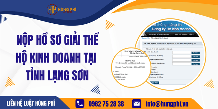 Nộp hồ sơ giải thể Hộ kinh doanh tại Tỉnh Lạng Sơn