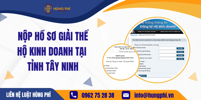 Nộp hồ sơ giải thể Hộ kinh doanh tại Tỉnh Tây Ninh