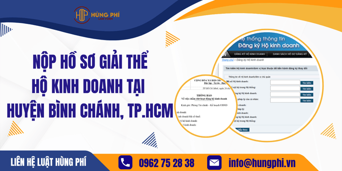 Nộp hồ sơ giải thể Hộ kinh doanh tại huyện Bình Chánh, Thành phố Hồ Chí Minh