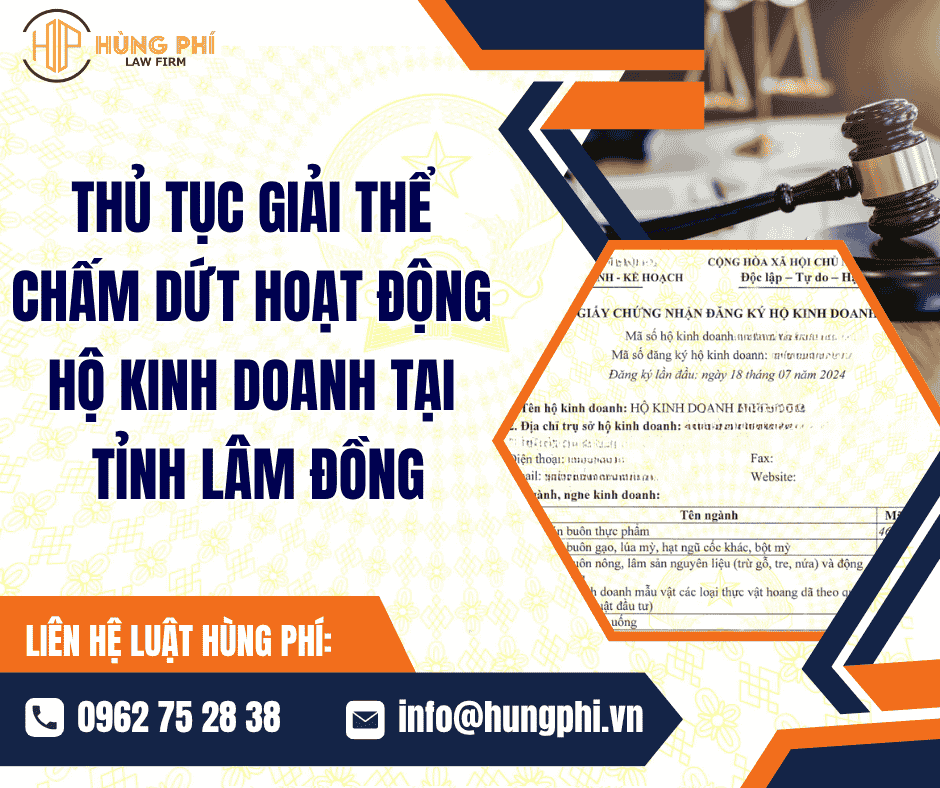 Thủ tục giải thể chấm dứt hoạt động hộ kinh doanh tại Lâm Đồng