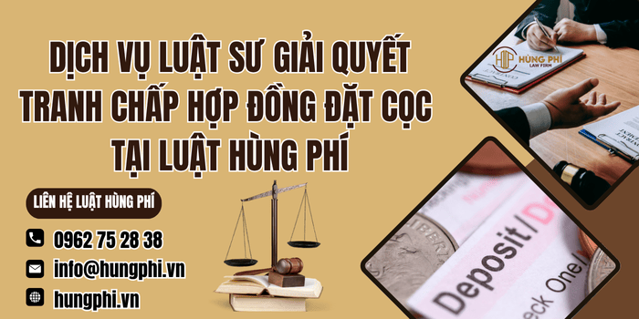 Dịch vụ Luật sư giải quyết tranh chấp hợp đồng đặt cọc tại Luật Hùng Phí