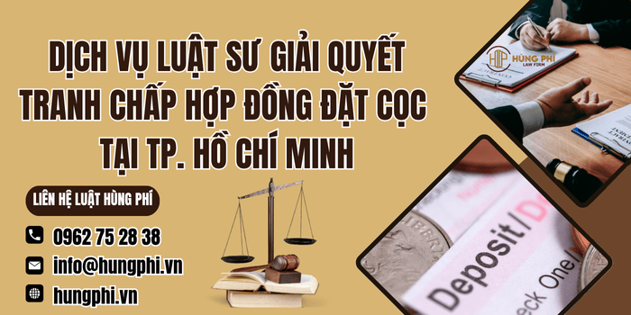 Dịch vụ Luật sư giải quyết tranh chấp hợp đồng đặt cọc tại Thành phố Hồ Chí Minh của Công ty Luật Hùng Phí