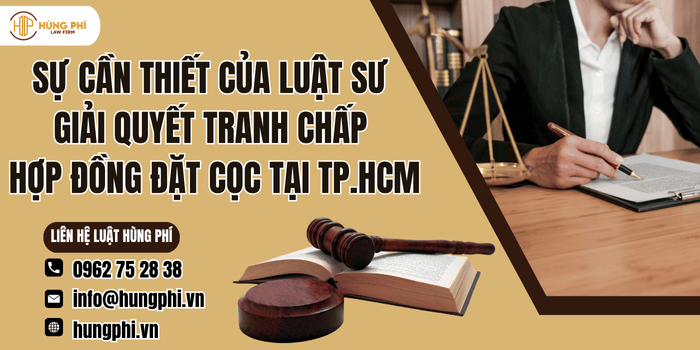 Sự cần thiết của Luật sư giải quyết tranh chấp hợp đồng đặt cọc tại TP. Hồ Chí Minh