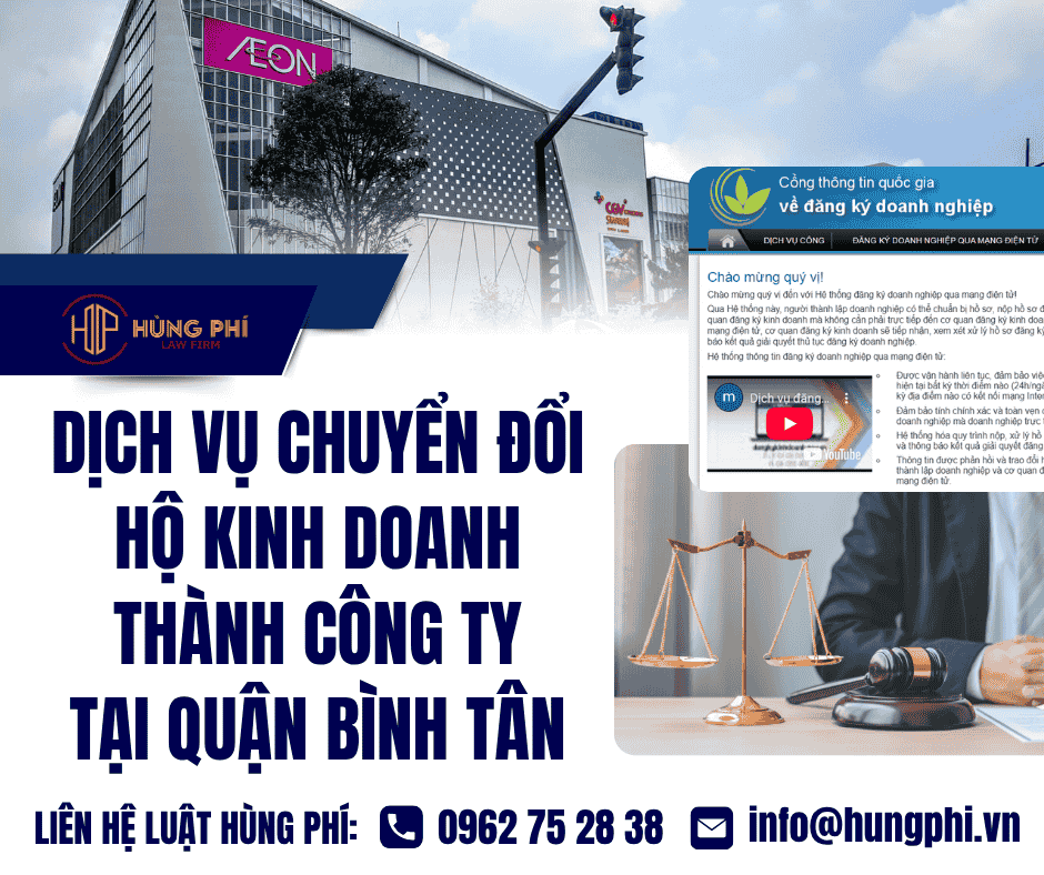 DỊCH VỤ CHUYỂN ĐỔI HỘ KINH DOANH THÀNH CÔNG TY TẠI QUẬN BÌNH TÂN