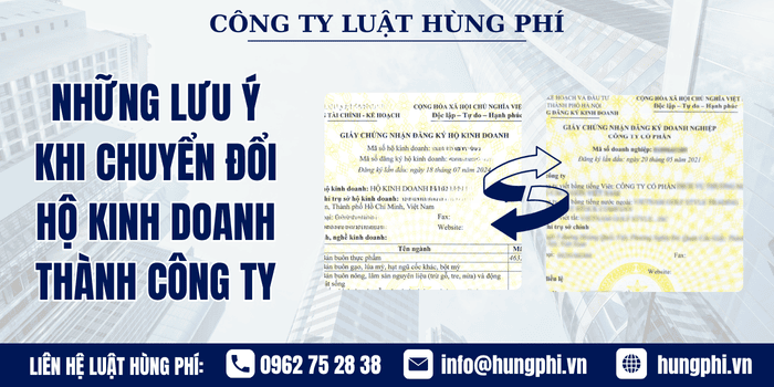 Những lưu ý khi chuyển đổi hộ kinh doanh thành công ty