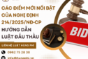 Các điểm mới nổi bật của Nghị định 214/2025/NĐ‑CP hướng dẫn luật đấu thầu những điểm mới nổi bật của nghị định 214 hướng dẫn luật đấu thầu