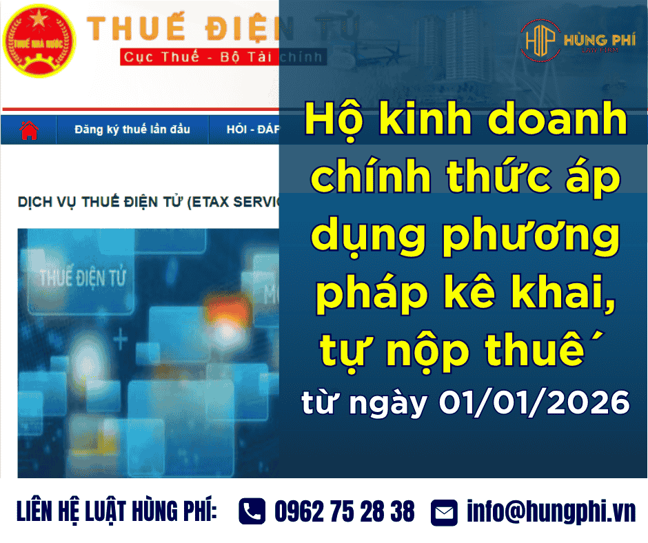 Hộ kinh doanh chính thức áp dụng phương pháp kê khai, tự nộp thuế từ ngày 01-01-2026