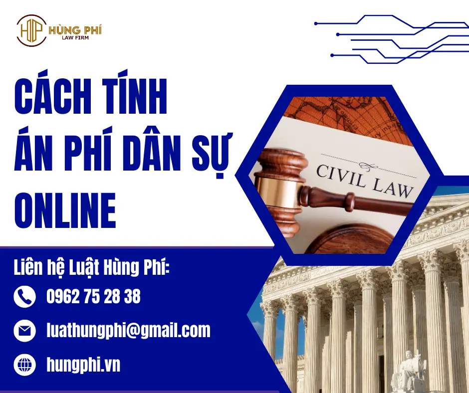 CÁCH TÍNH ÁN PHÍ DÂN SỰ ONLINE MIỄN PHÍ