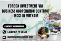 FOREIGN INVESTMENT VIA BUSINESS COOPERATION CONTRACT (BCC) IN VIETNAM Foreign investment via business cooperation contract (BCC) in Vietnam