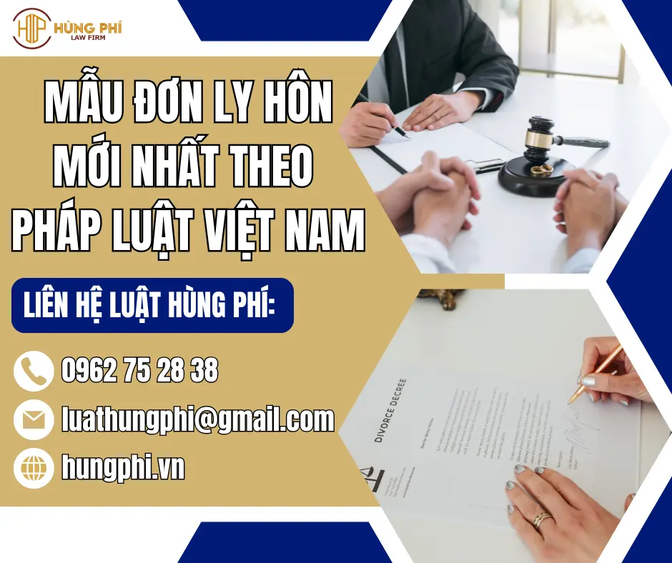 MẪU ĐƠN LY HÔN MỚI NHẤT THEO QUY ĐỊNH HIỆN HÀNH