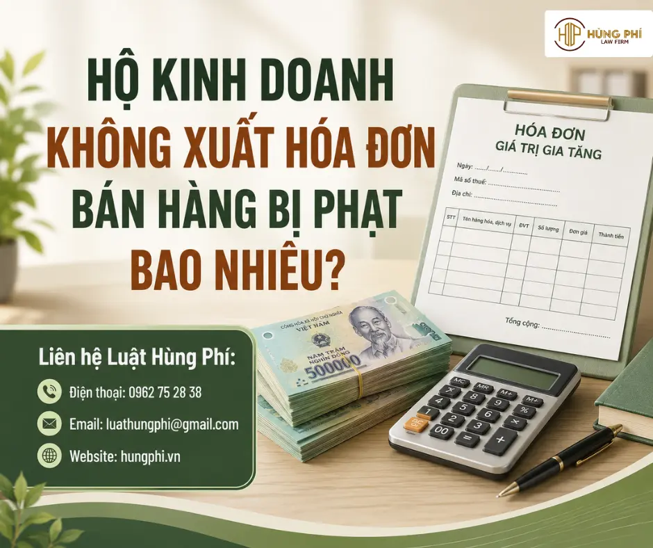 HỘ KINH DOANH KHÔNG XUẤT HÓA ĐƠN BÁN HÀNG BỊ PHẠT BAO NHIÊU?