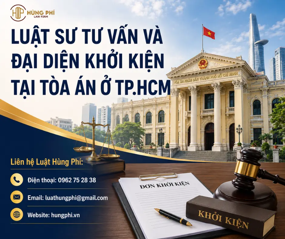 LUẬT SƯ TƯ VẤN VÀ ĐẠI DIỆN KHỞI KIỆN TẠI TÒA ÁN Ở TP.HCM
