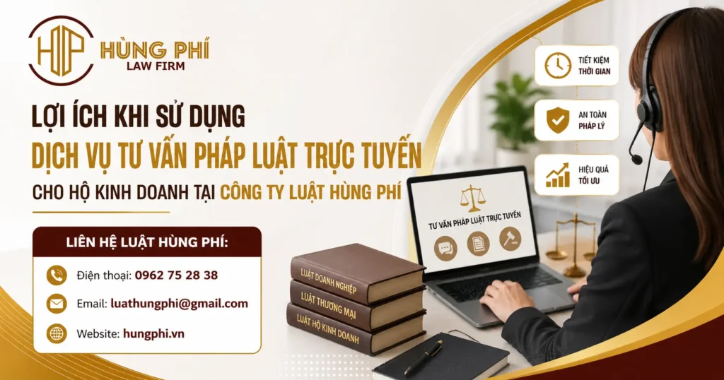 Lợi ích khi sử dụng Dịch vụ tư vấn pháp luật trực tuyến cho hộ kinh doanh tại Công ty Luật Hùng Phí