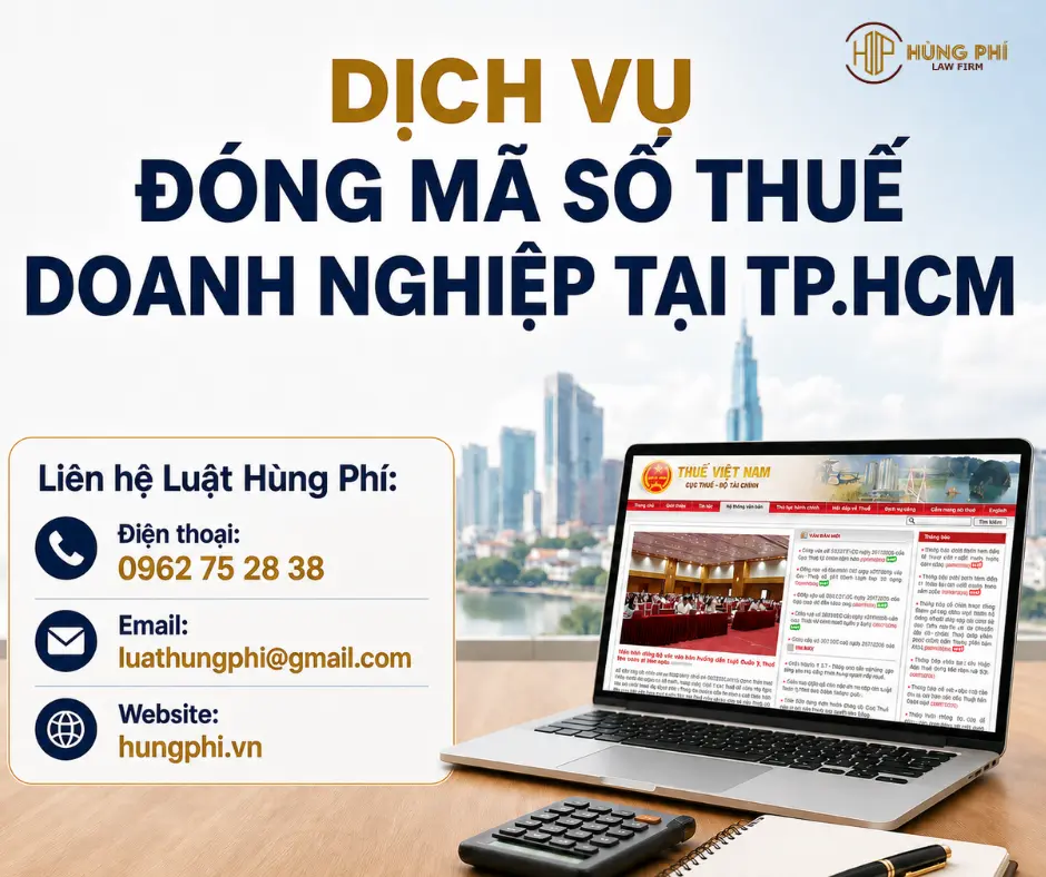 DỊCH VỤ ĐÓNG MÃ SỐ THUẾ DOANH NGHIỆP TẠI HCM