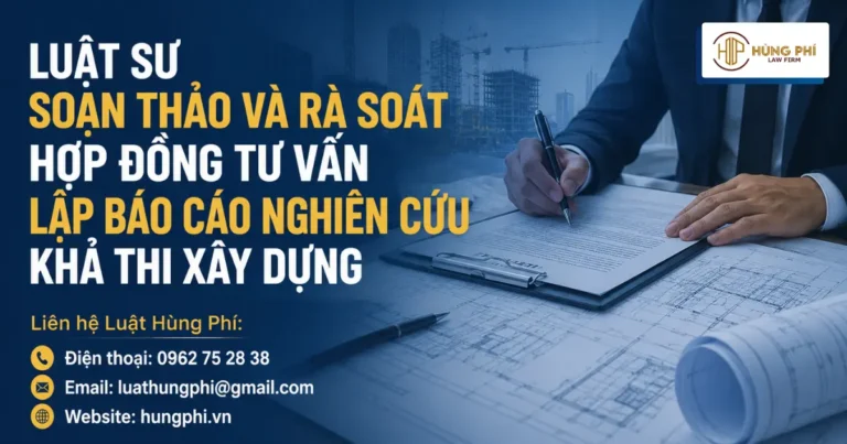 Luật sư soạn thảo và rà soát hợp đồng tư vấn lập báo cáo nghiên cứu khả thi xây dựng