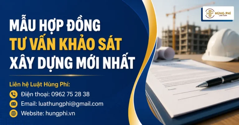 Mẫu hợp đồng tư vấn khảo sát xây dựng theo Quyết định 1040/QĐ-BXD