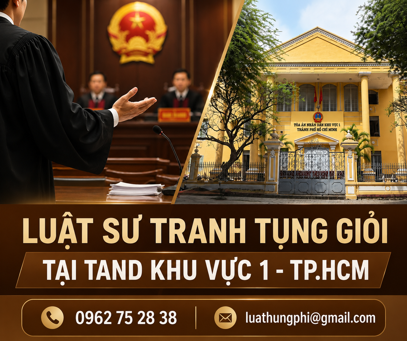 luật sư tranh tụng giỏi tại tòa án khu vực 1 TPHCM