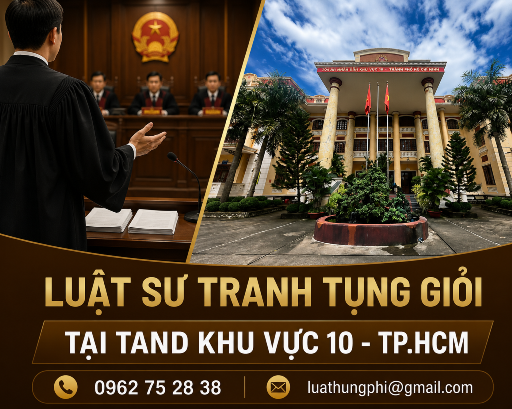 luật sư tranh tụng giỏi tại tòa án khu vực 10 TPHCM