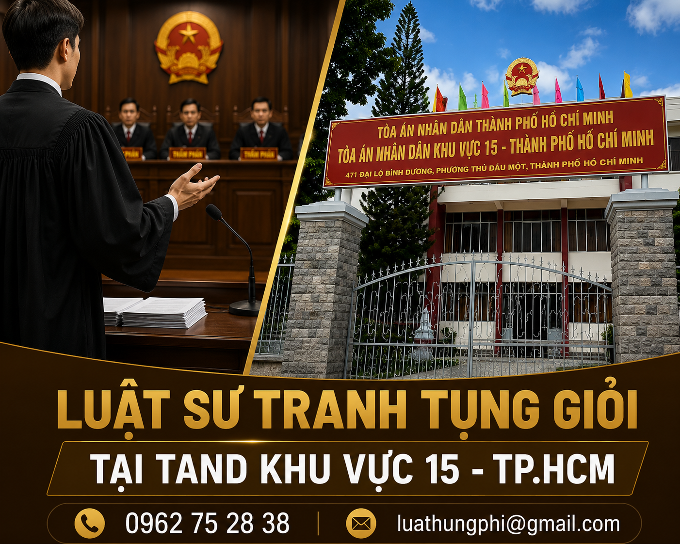 luật sư tranh tụng giỏi tại tòa án khu vực 15 TPHCM