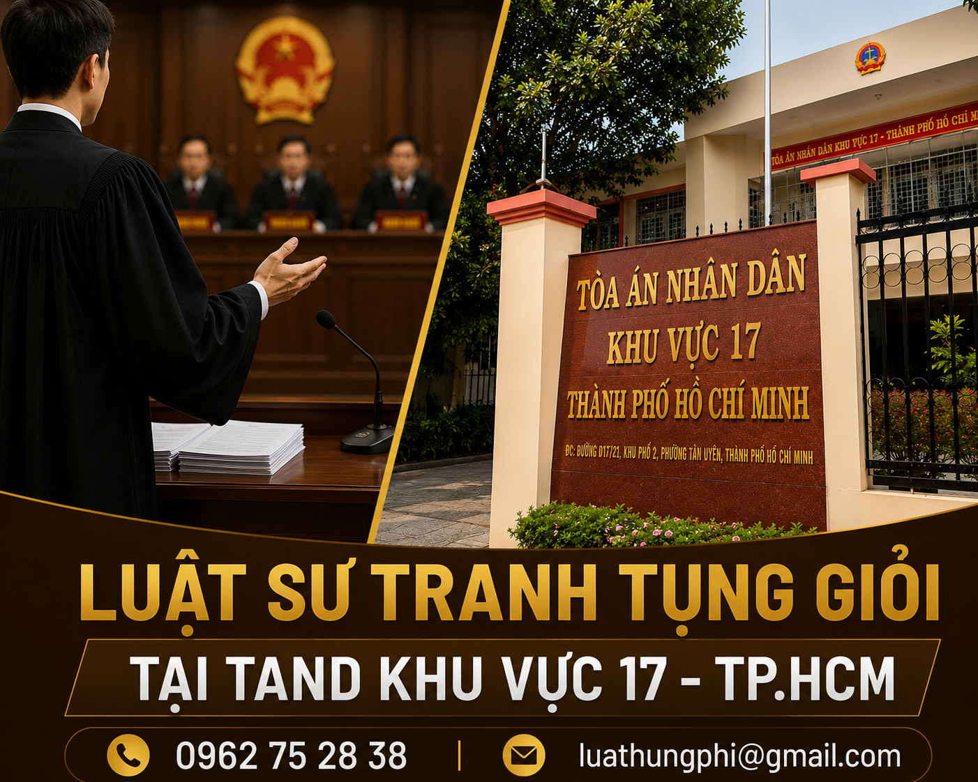 luật sư tranh tụng giỏi tại tòa án khu vực 17 TPHCM