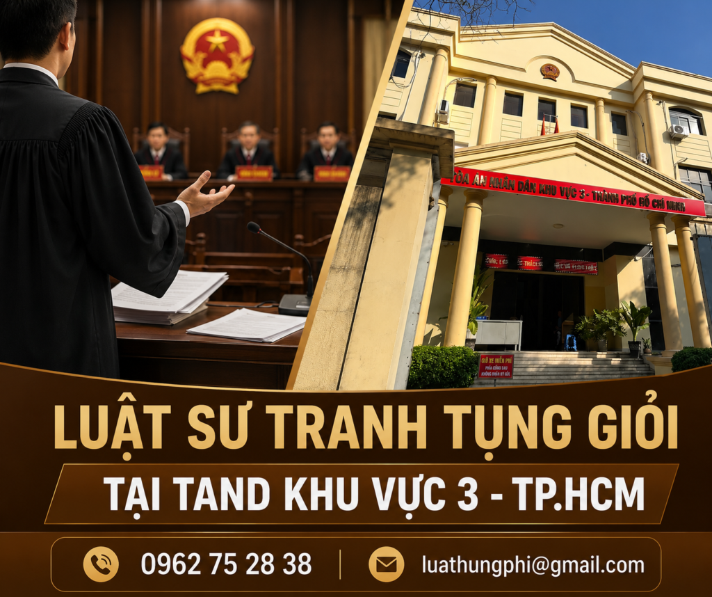 luật sư tranh tụng giỏi tại tòa án khu vực 3 TPHCM