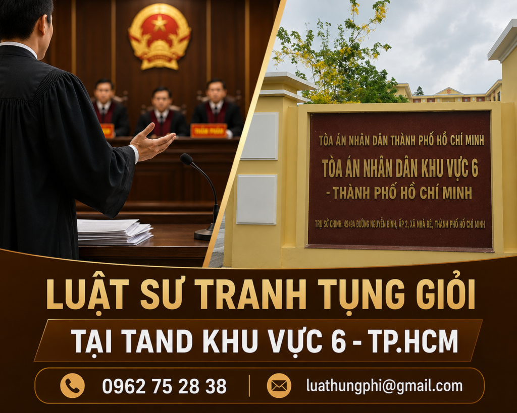 luật sư tranh tụng giỏi tại tòa án khu vực 6 TPHCM