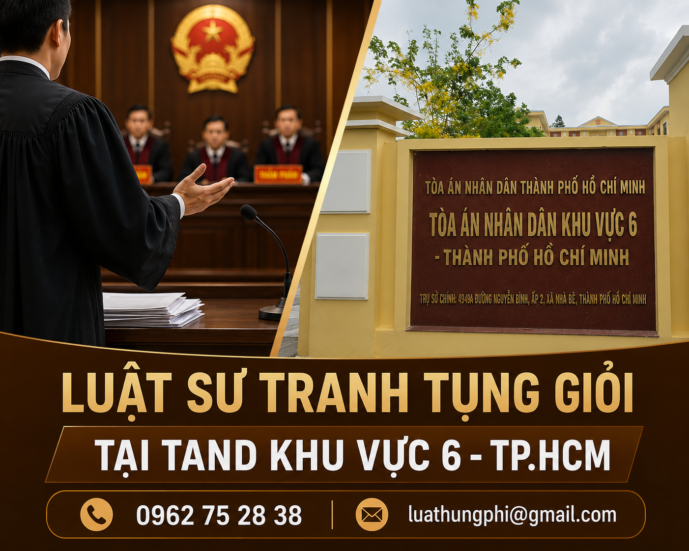 luật sư tranh tụng giỏi tại tòa án khu vực 6 TPHCM